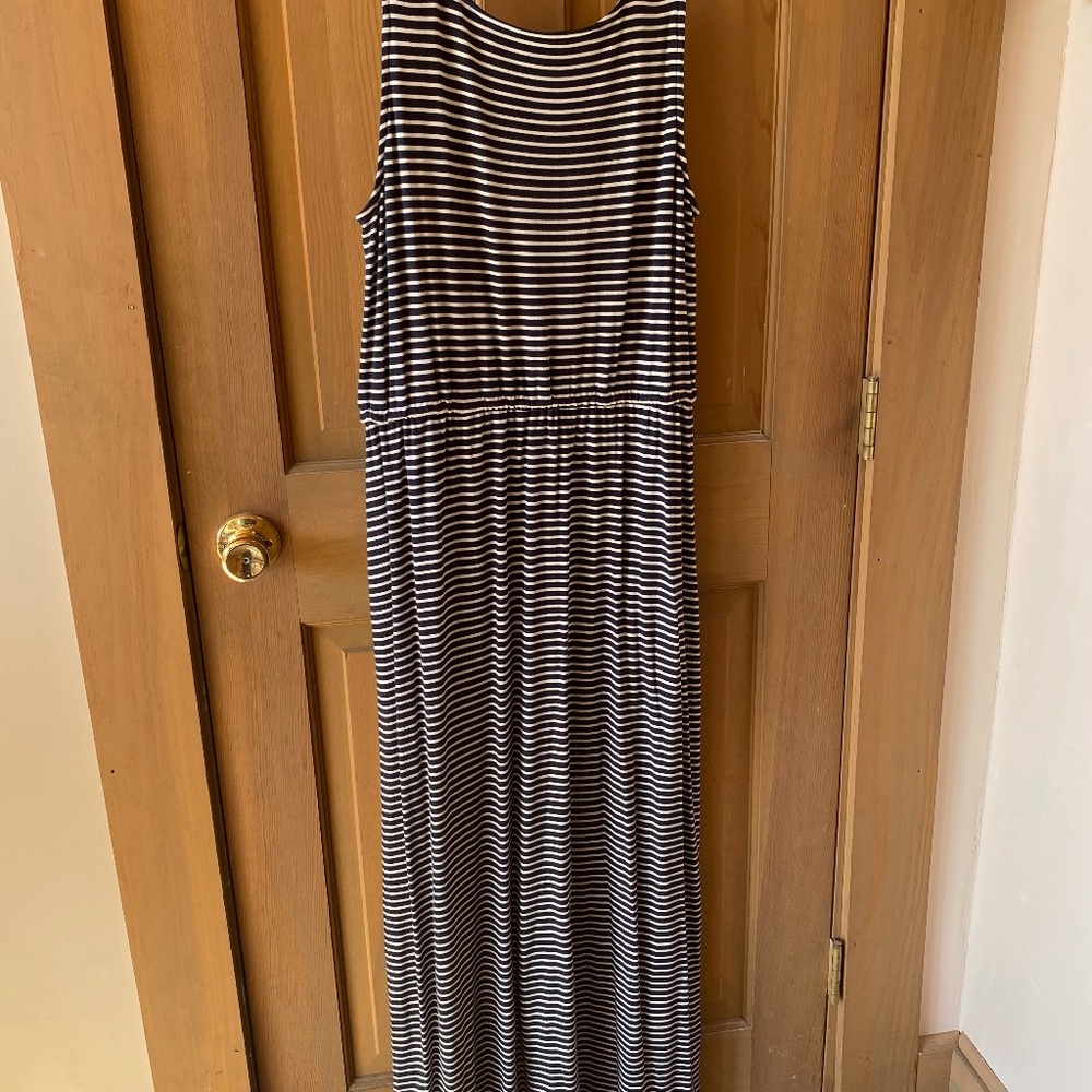LL Bean striped cotton maxi - Picture 3 of 11